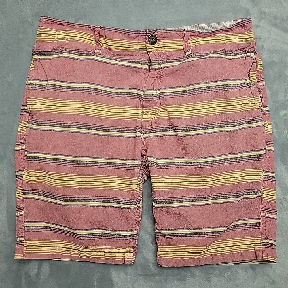 Gramicci Shorts Mens 34 Pink Striped Chino Outdoor Gorp Hiking Summer